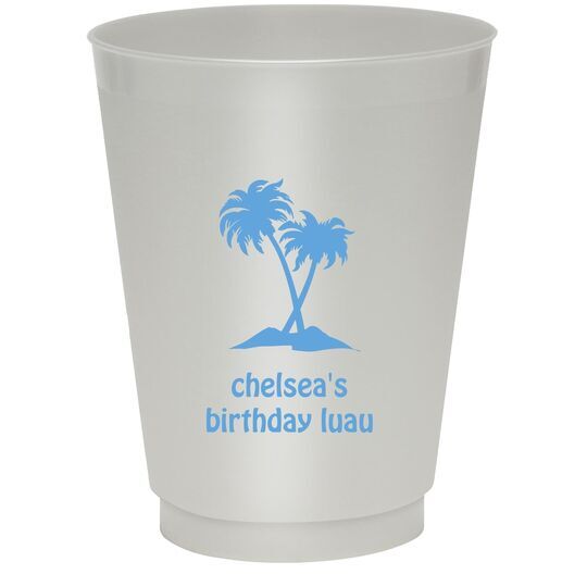 Palm Trees Colored Shatterproof Cups